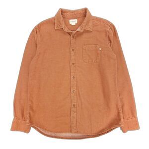 OBEY Minimal Streetwear Long Sleeve Button Down Flannel Shirt Jacket Medium Rust